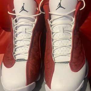 Authentic Jordan 13 retro flint gym shoes. worn twice free XL t-shirt & box